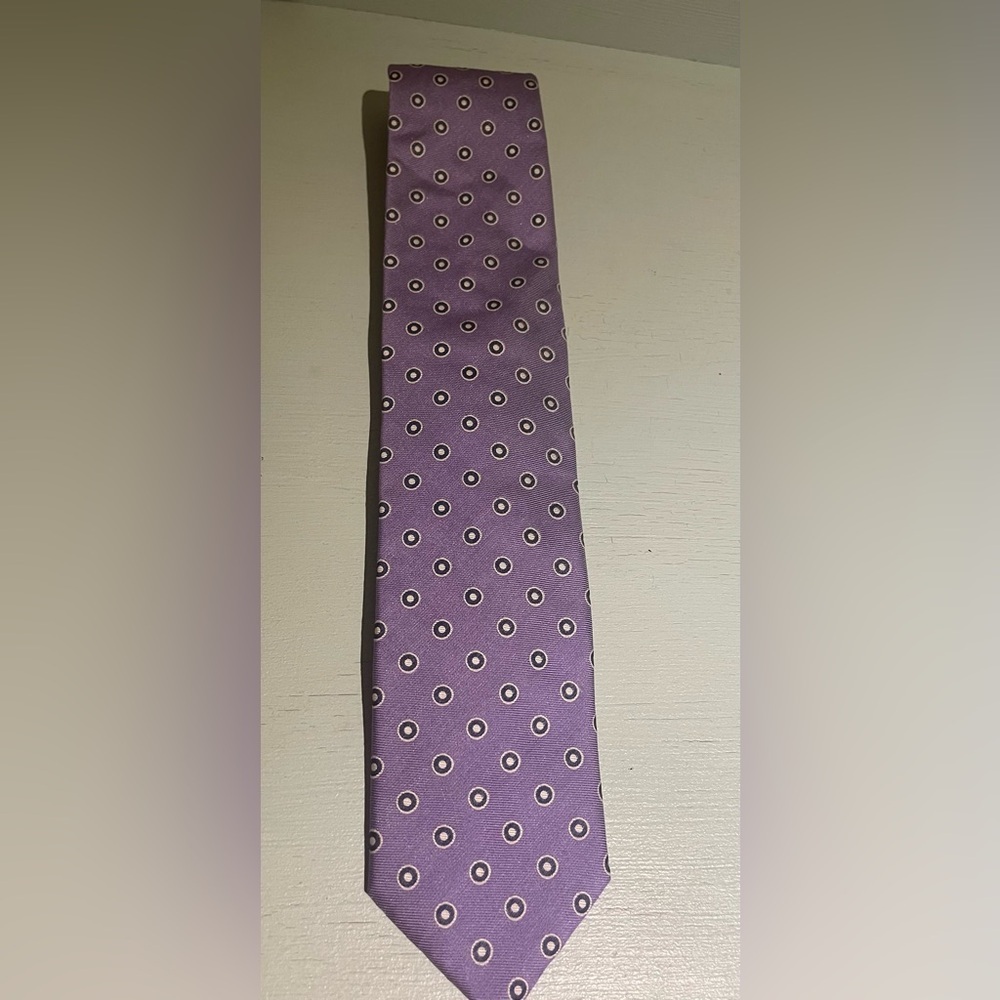 Canali Purple silk Polka Dot Men's Tie